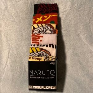 Naruto mens socks 6 pair Shoe Size 8-12
